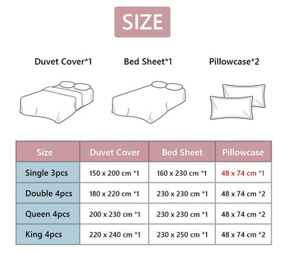 Duvet Cover Set Comforter Bedding Set Quilt Cover Single Double Queen King Size  Bedding Set with Sheet And Pillowcase