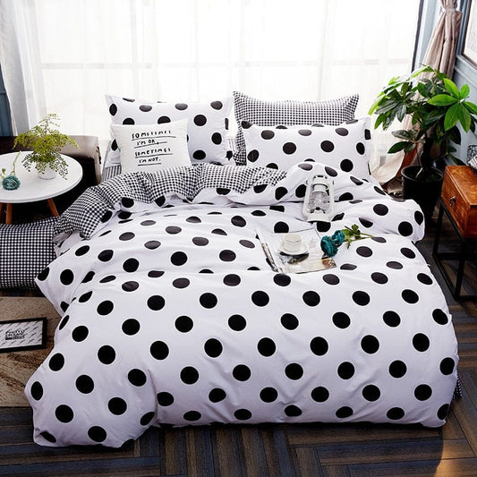 Polka Dot Nordic bed linen set queen double single size children duvet cover set