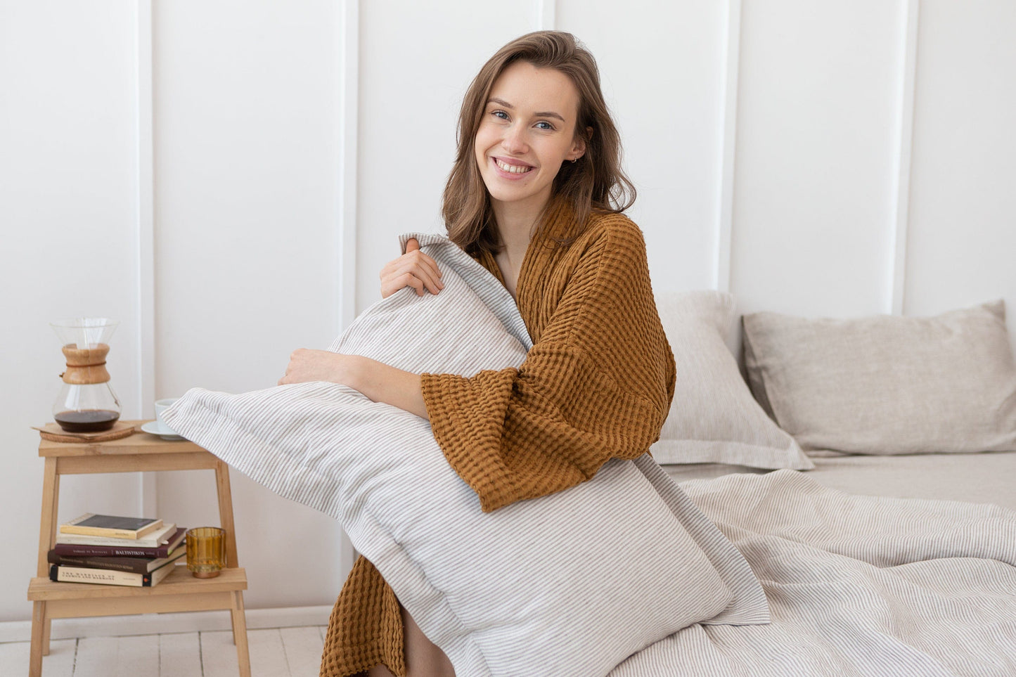 Linen Sham Pillowcase in Honey