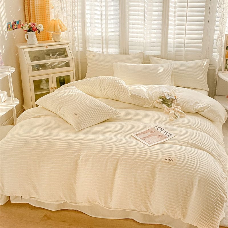 New Bubble Yarn Fabric AB Double-sided Bedding Set Soft, Comfortable & Breathable Bedding Sets