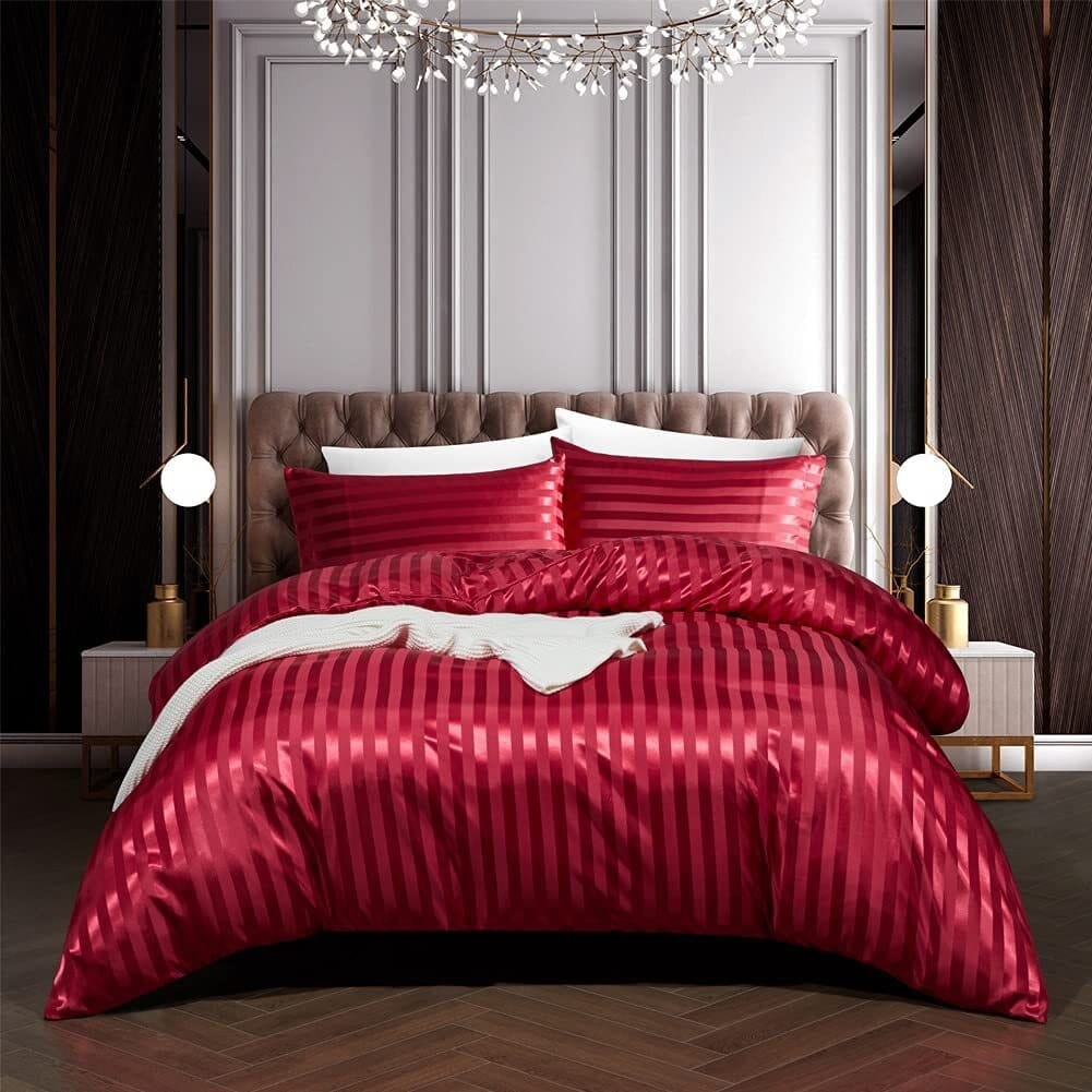 Luxury Satin Bedding Set Duvet Cover With Pillowcase European Style Double King Size Comfortable Bed Covers Bed Linen No sheet