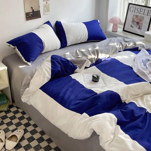 Bed Linen Bed Sheets Set Stripes Dots Duvet Cover Set Quilt Cover Bed