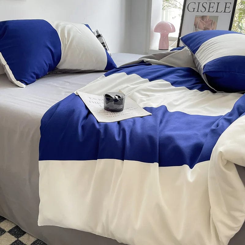 Bed Linen Bed Sheets Set Stripes Dots Duvet Cover Set Quilt Cover Bed