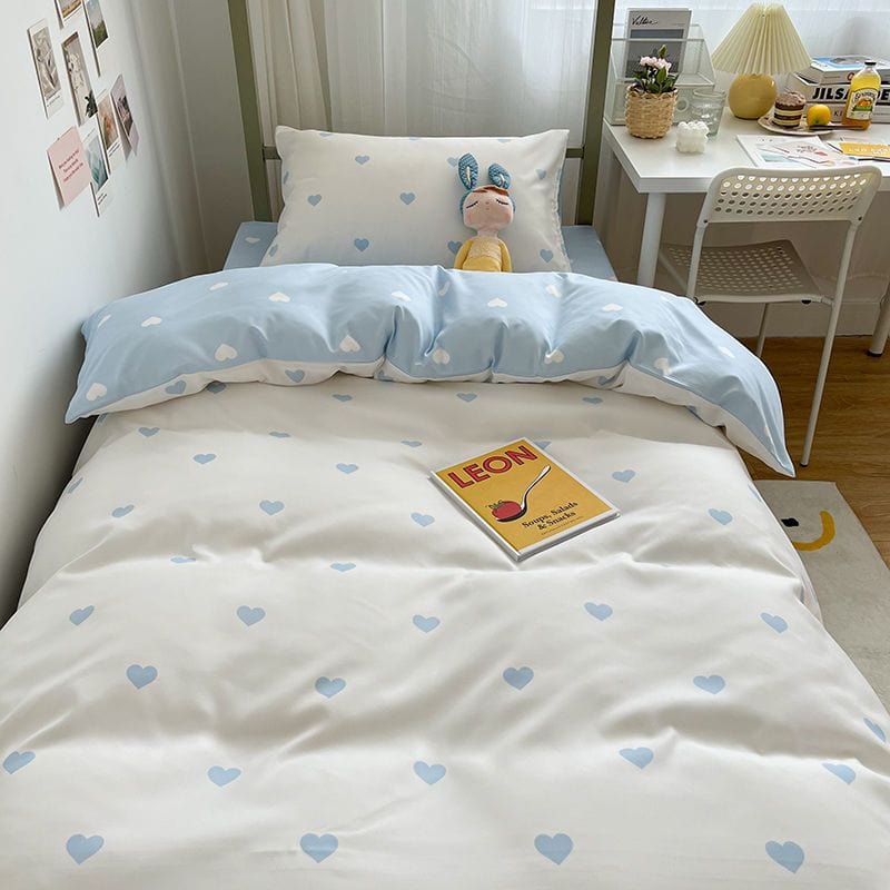 Ins Heart Duvet Cover Home Textile Pillowcase & Bed Sheet - Fashion Bedding Cover Set