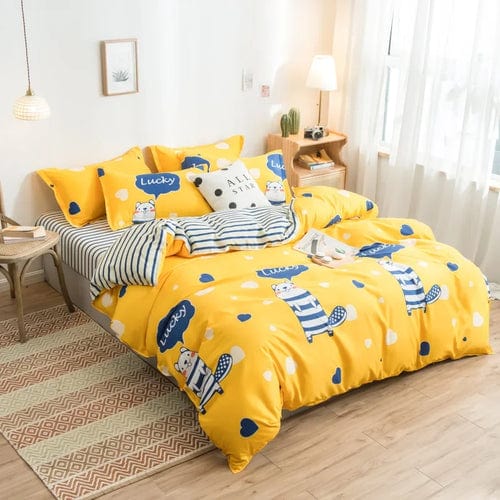 Cute Cartoon Print Duvet Cover 220x240 Lovely Pattern Adults Kids