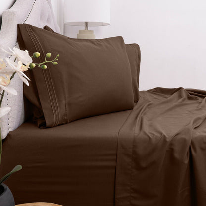 Soft Microfiber Deep Pocket Bed Sheets - 4 Piece Set