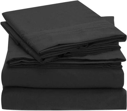 Soft Microfiber Deep Pocket Bed Sheets - 4 Piece Set