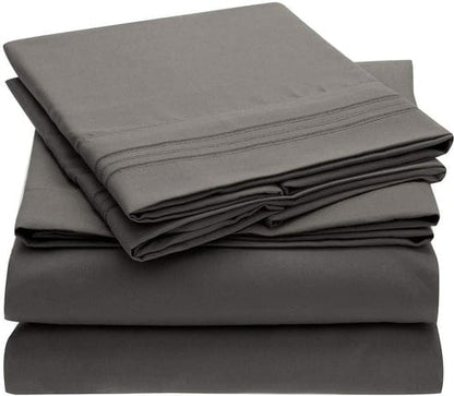 Soft Microfiber Deep Pocket Bed Sheets - 4 Piece Set