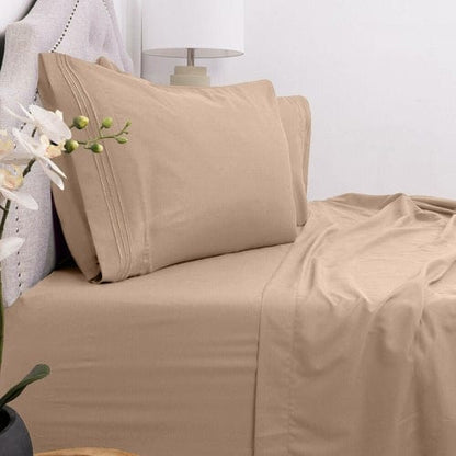 Soft Microfiber Deep Pocket Bed Sheets - 4 Piece Set